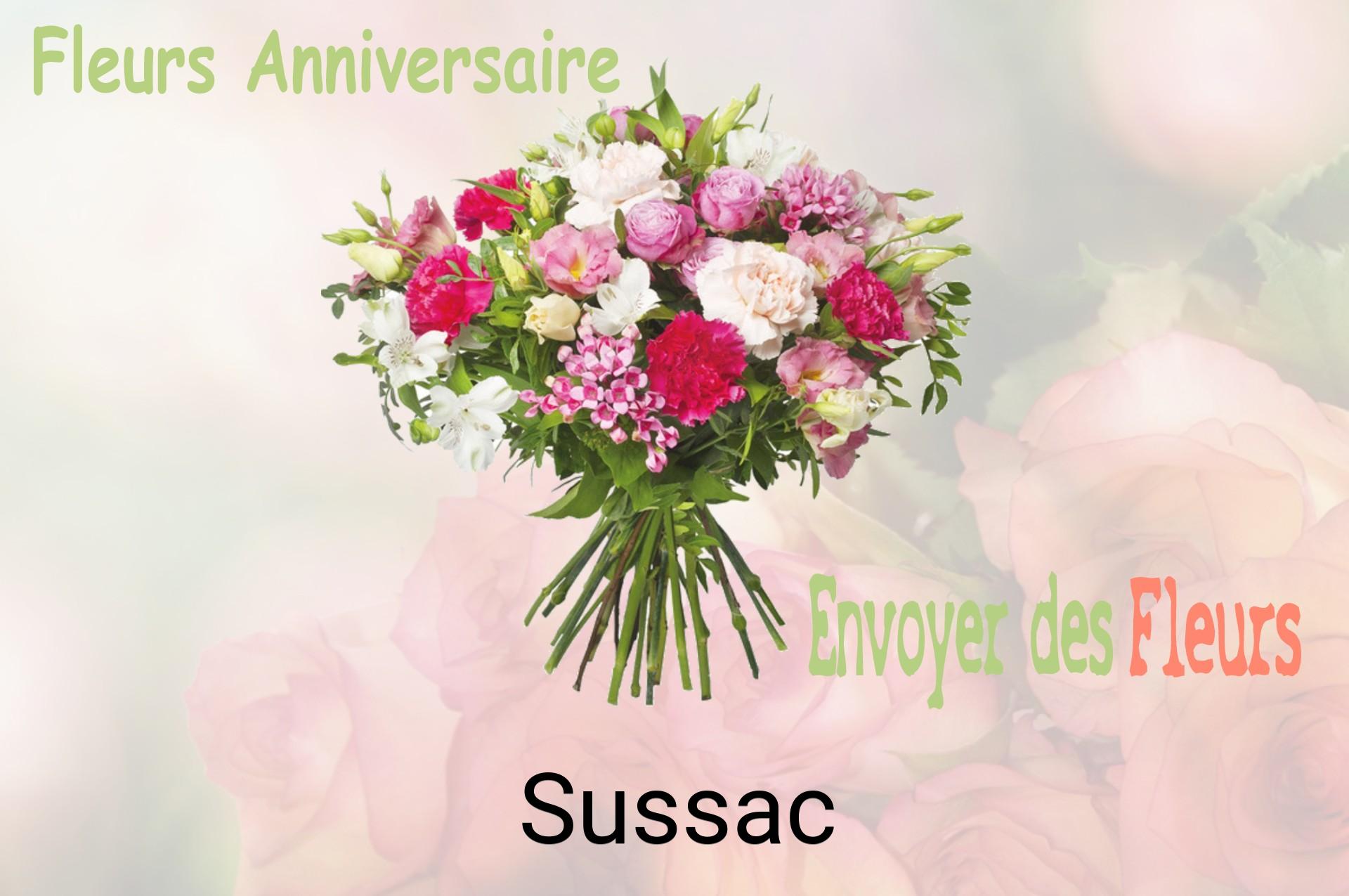 Bouquet de fleurs d’anniversaire livré à Sussac